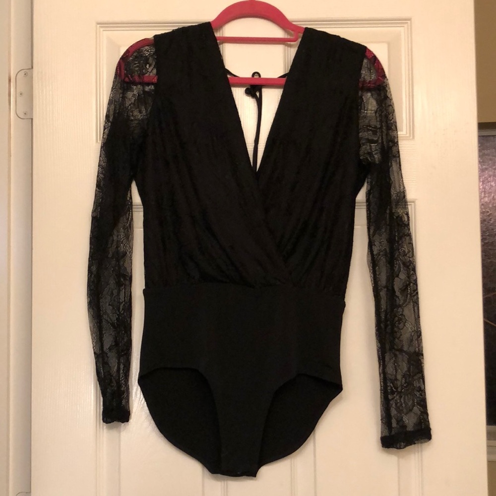 Lace Black BCBG Bodysuit